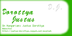 dorottya justus business card